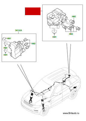 La válvula de la suspensión del aire de Range Rover L405 L494 bloquea a OEM LR070246
