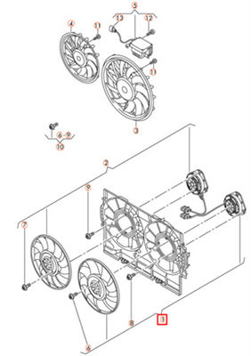 Ventiladores del radiador 4H0959455AD para Audi A6 A7 2012-2018